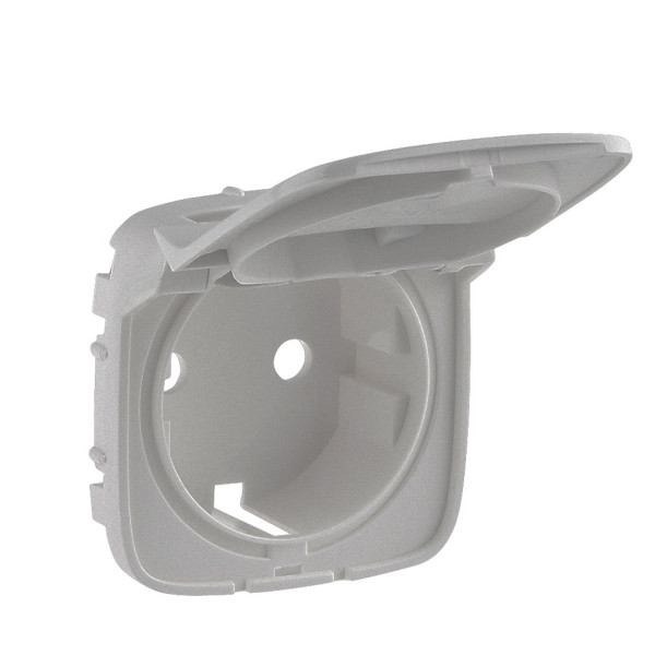 Панель розетки с з/к и крышкой Legrand Valena Allure алюминий