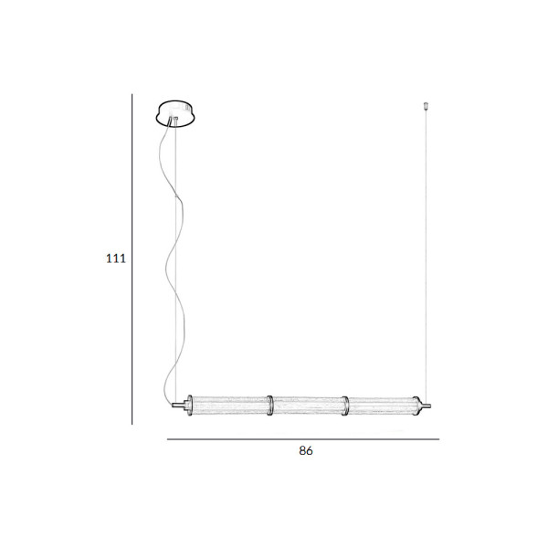 Подвесной светильник, люстра Italux PND-26384-3-GD-CL Sanpo LED 3x19W 3000K 1700Lm IP20 золотой - фото №1
