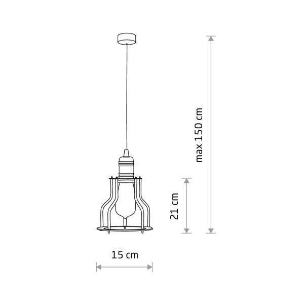 Подвесной светильник, люстра Nowodvorski 6336 Workshop E27 1x25W IP20 черный - фото №2