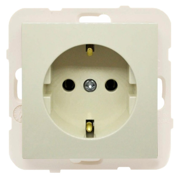 Одинарная розетка Logus 21131 TMF 2P+Z Шуко 16А 250В (бежевый)