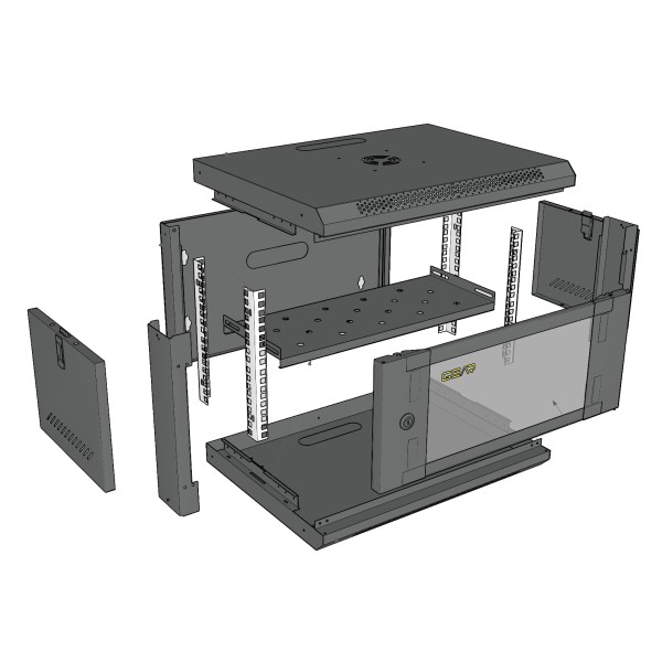 Серверна шафа GEAR GWMSN-12U 19'' 12U 530x400x600мм - фото №4