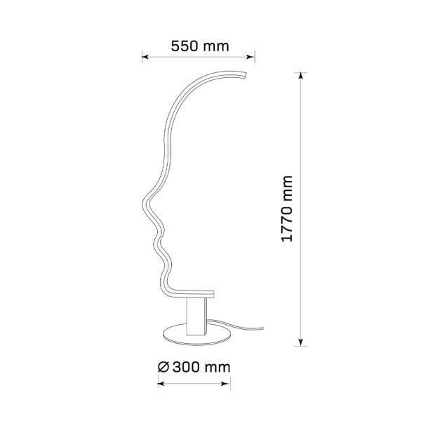 Торшер Goldlux 330154 Stranger Led 1x25W 4000K 3000Lm IP20 Черный - фото №2