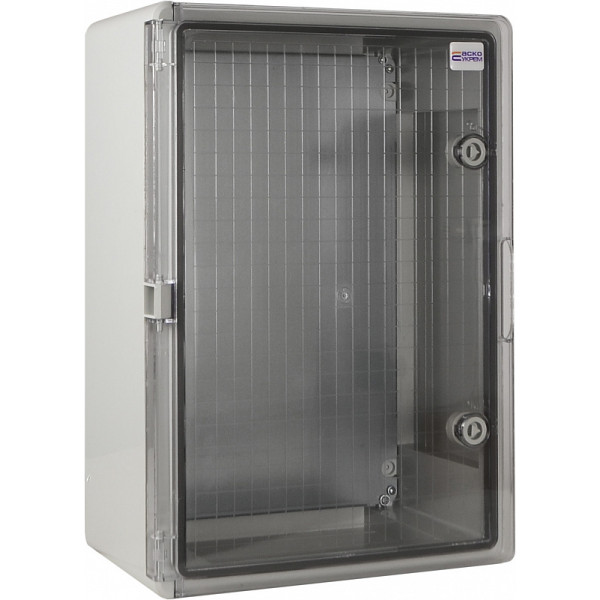 Ударостійкий корпус з АБС-пластику Аско-Укрем UBox 300x400x170мм (прозорі дверцята) - фото №1