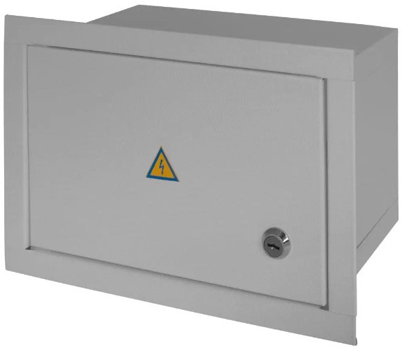 Металевий корпус E.Next e.mbox.stand.w.08.z 8 модулів вбудований (s0100149)