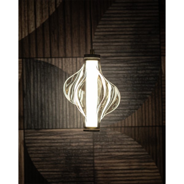 Підвісний світильник, люстра TK Lighting 18212 Elva LED 1x8W 3000K 1032Lm IP20 латунний - фото №2