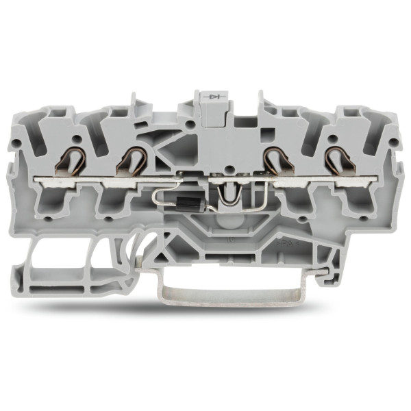 Четырехпроводная клемма Wago 2002-1411/1000-410 Topjob S с диодом 1N4007 2,5мм²