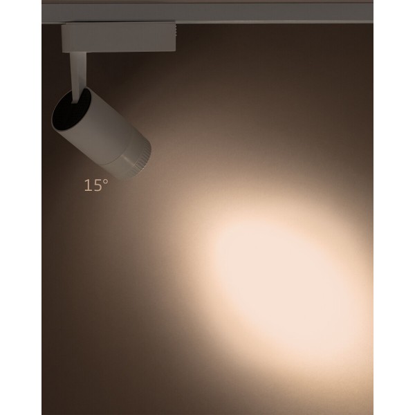 Трековый светильник Nowodvorski 7623 Profile Zoom LED 1x9W 3000K 600Lm IP20 белый - фото №1