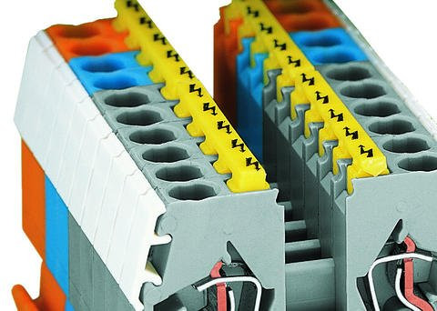 Компакт клемма Wago 870-832 TS35 (оранжевая) - фото №1