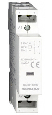 Контактор 20А 1НО+1НЗ 230В AC, Schrack