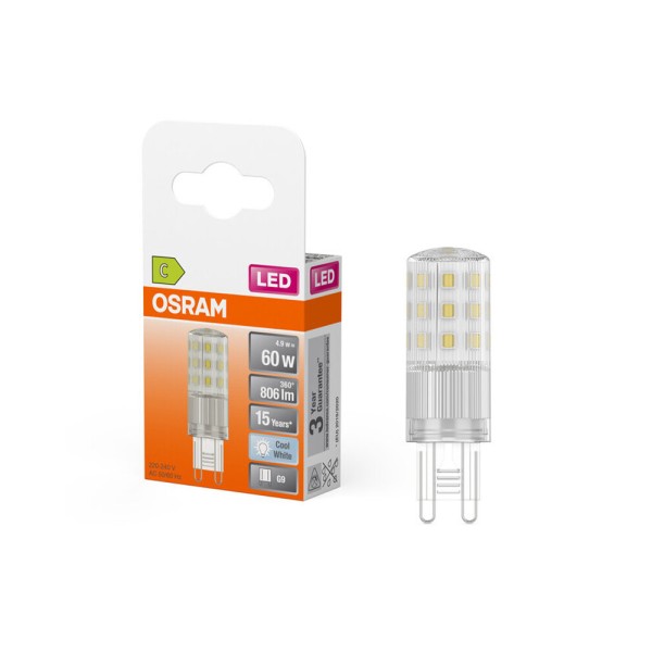 Світлодіодна лампочка Osram 4058075840546 LED PIN60 G9 1x4.9W 4000K 806Lm IP20 - фото №2