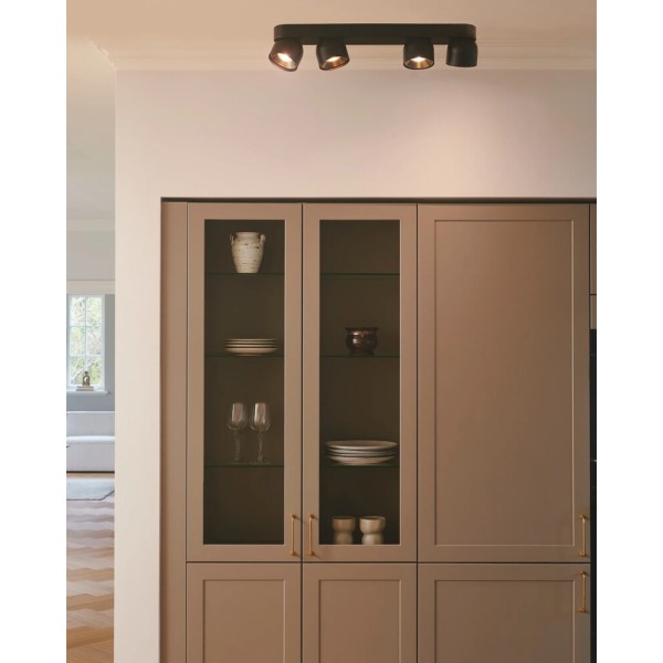 Світильник поворотний, спот Nordlux 2310430103 Pitcher GU10 4x10W IP20 чорний - фото №1