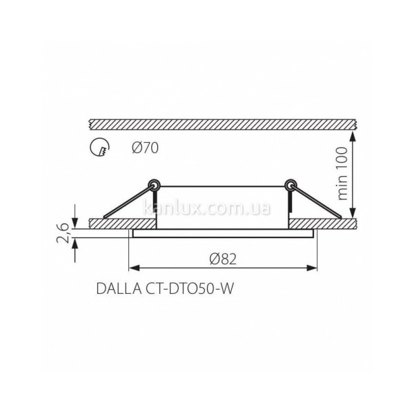 Точечный светильник Kanlux 22432 Dalla CT-DTO50-B - фото №1