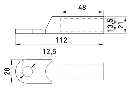 Алюминиевый кабельный наконечник E.Next e.end.stand.a.95 (s020007) - фото №1