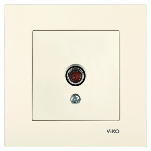 Розетка кінцева TV кремова, Karre