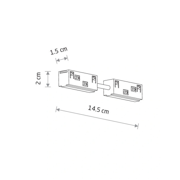 З'єднувач прямий Nowodvorski 11628 LVM Straight Conductive Module IP20 білий - фото №1