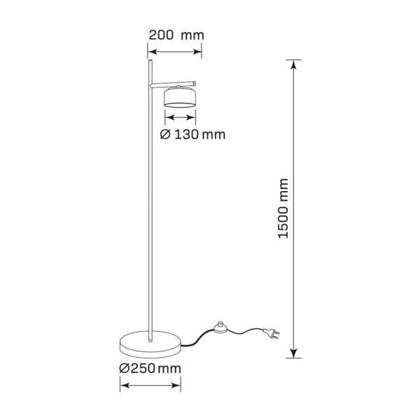 Торшер Goldlux 331489 Ofelia GX53 1x6W 4000K 660Lm IP20 черный - фото №3