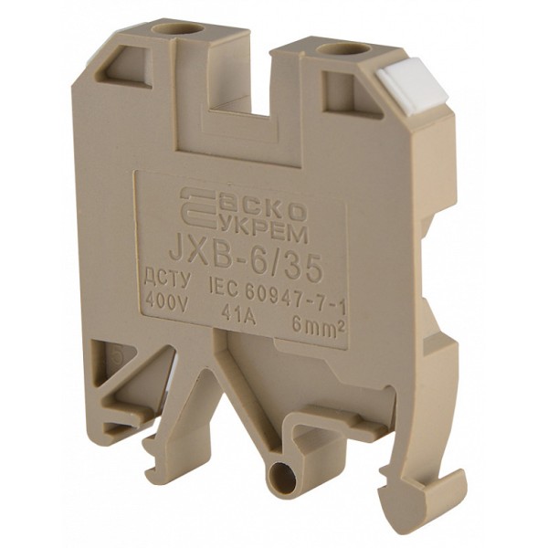 Клеммник Аско-Укрем JXB 6/35 желтый (A0130010015) - фото №3