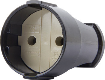 Штепсельне гніздо E.Next e.socket.001.10.black 10А без заземлення чорна (p017002)