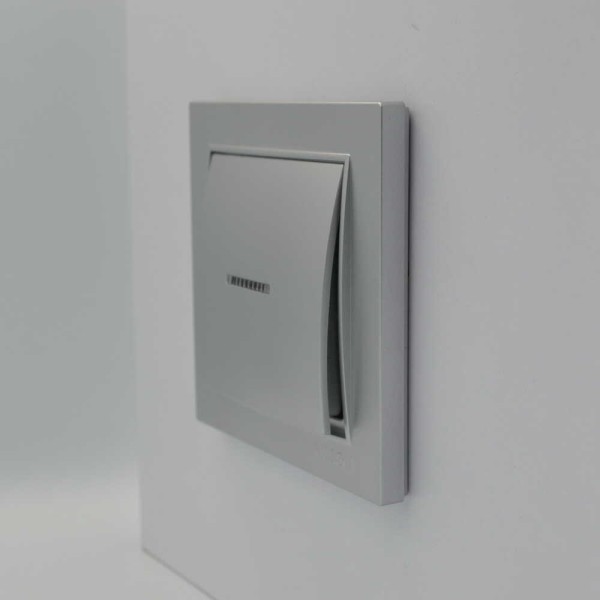 Вимикач Nilson Thor срібло 1кл з підсвіткою ( 27131002 ) - фото №2