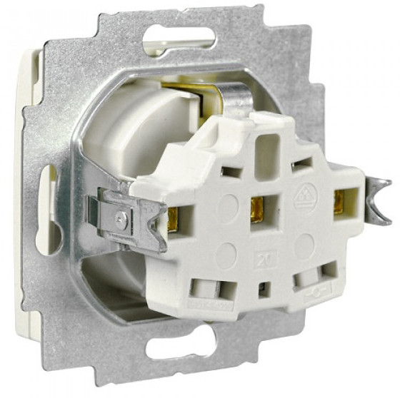 Розетка ABB Basic 55 20 EUK-94-507 с заземлением и крышкой (белая) - фото №3
