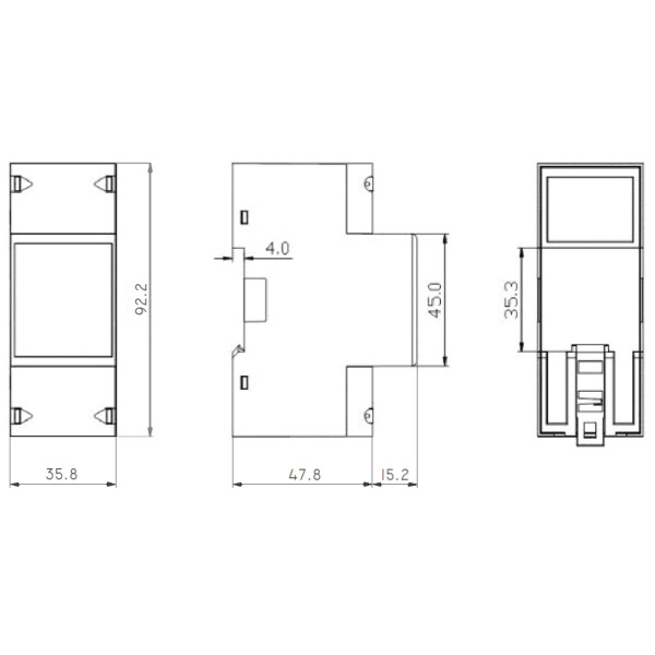 Счетчик электроэнергии NOARK Ex9EMS 1P 2M 100A 2T (107292) - фото №1