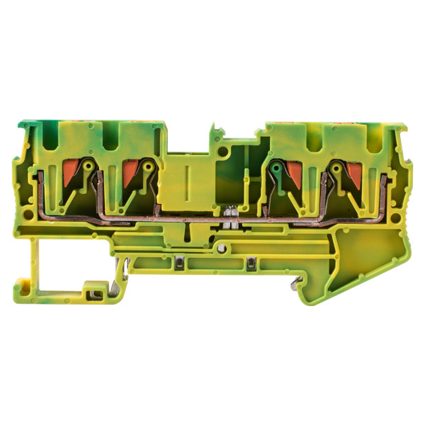 Наборная клеммная колодка заземления E.Next e.tc.z.din.spring.4.2-2 на DIN-рейке 4 контакта (s070020) - фото №2