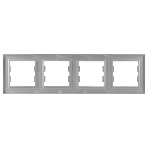 Четырехместная рамка Asfora алюминий, EPH5800461 - фото №4