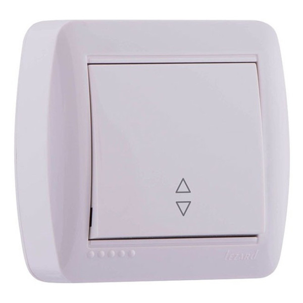 Выключатель проходной белый Demet, Lezard