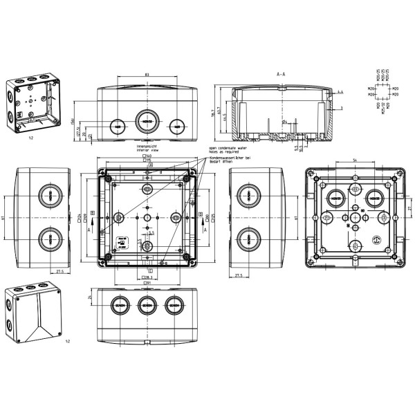 Вологозахищена роз'єднувальна коробка Spelsberg Abox-i 100-L (sp49091001) IP65 - фото №14