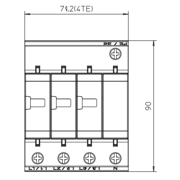 Ограничитель перенапряжений OBO Bettermann (5094920) Тип II V10-C 3+NPE - фото №3
