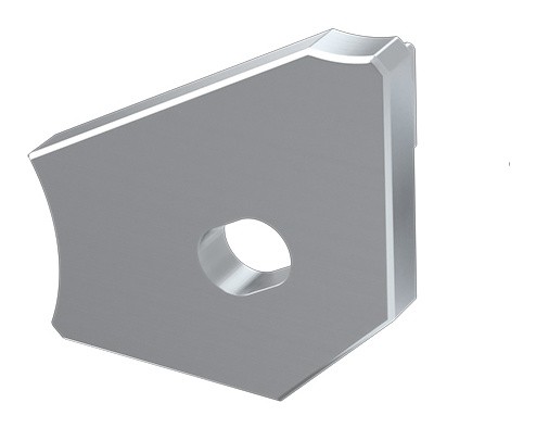 Заглушка Lumines для типу Н з отвором права срібло - фото №1
