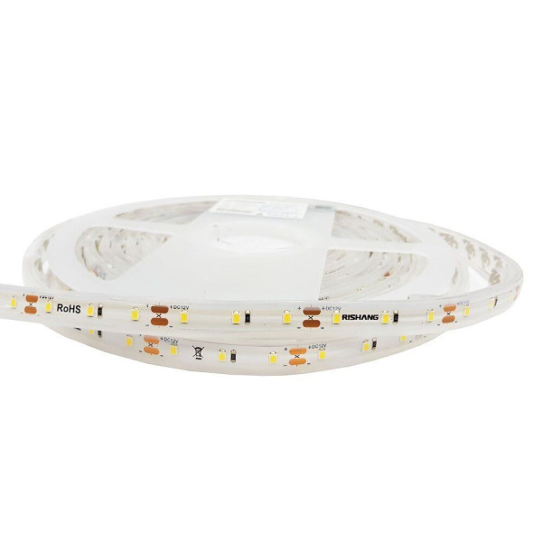 LED стрічка RISHANG 60-2835-12V-IP67 5.5W 400Lm 2700K 5м (RN3060TA-B-SW)
