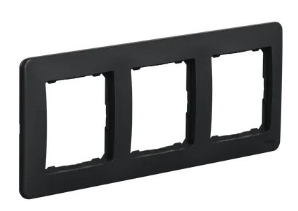 Трехпостовая рамка Schneider Electric Sedna Design черная SDD314803 - фото №1