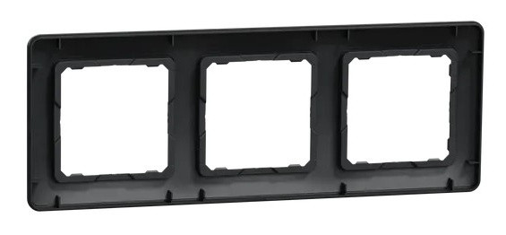 Трехпостовая рамка Schneider Electric Sedna Design черная SDD314803 - фото №3