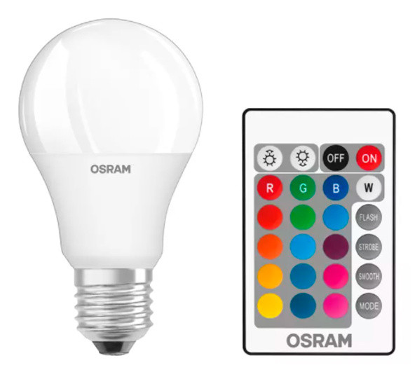 Диммируемая лампа Osram LED CL A60 REM 9W/827 230V FR E27 BLI1 (4058075430754) с пультом в комплекте - фото №1