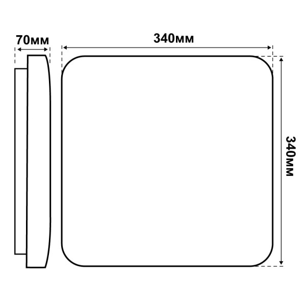 Світильник LED smart SKY 30W 3000-6000K IP20 квадрат ( 210123 ) - фото №9