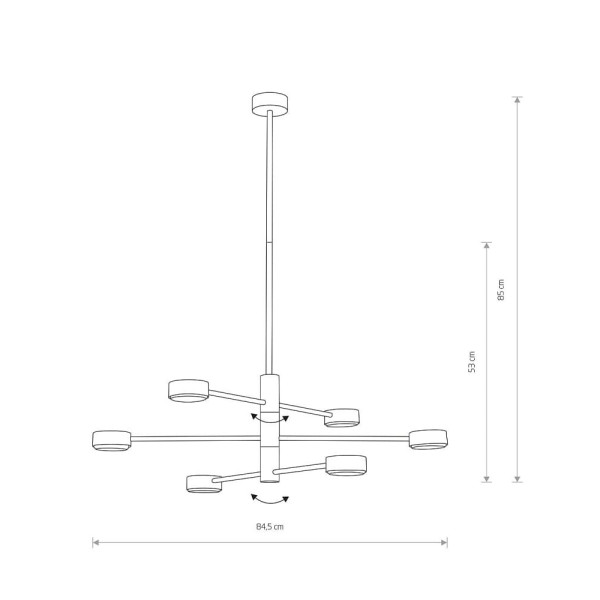 Люстра Nowodvorski 7942 Orbit GX53 6x8W IP20 Біла - фото №4