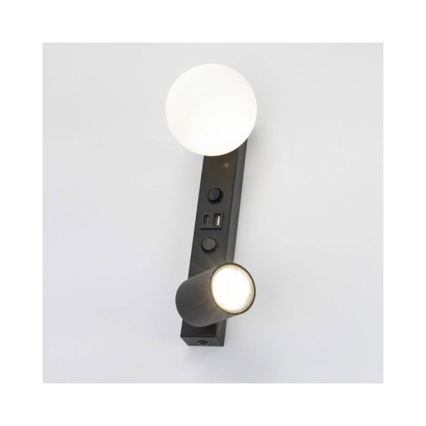 Бра, настінний світильник Tk Lighting 10152 Vox GU10+G9 2x10+6W IP20 Bk - фото №1