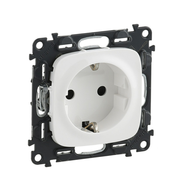 Механизм розетки с з/к Legrand Valena Allure белый