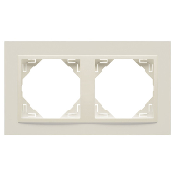 Двойная рамка Logus 90. Animato 90920 TMM бежевая