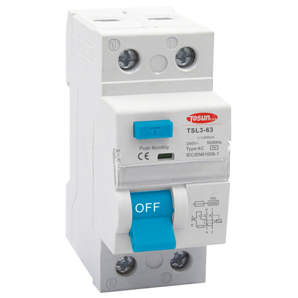 Дифференциальный автомат TOSUNlux TSL3-63 1P+N 25А 30мА АС 6кА (6940151001508)