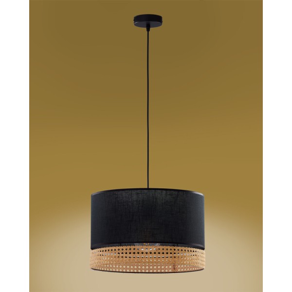 Підвісний світильник, люстра TK Lighting 6543 Paglia E27 3x15W IP20 чорний - фото №2