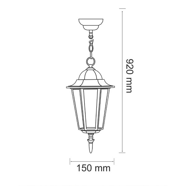 Вуличний світильник Goldlux 202178 Liguria E27 1x20W IP43 PT - фото №2