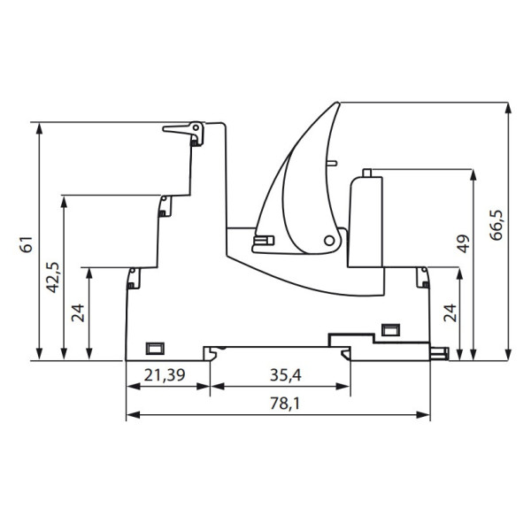 Цоколь ETI 002473036 MERB тип M (для MER2) - фото №2