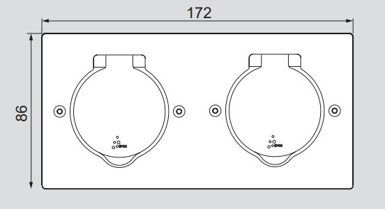 Напольный двойной розеточный люк Legrand 89702 (нержавеющая сталь) - фото №1
