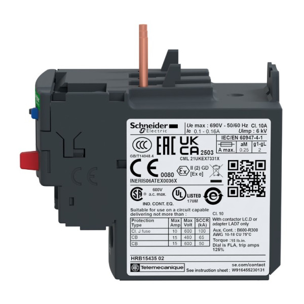 Тепловое реле Schneider Electric LRD32 23-32A - фото №2