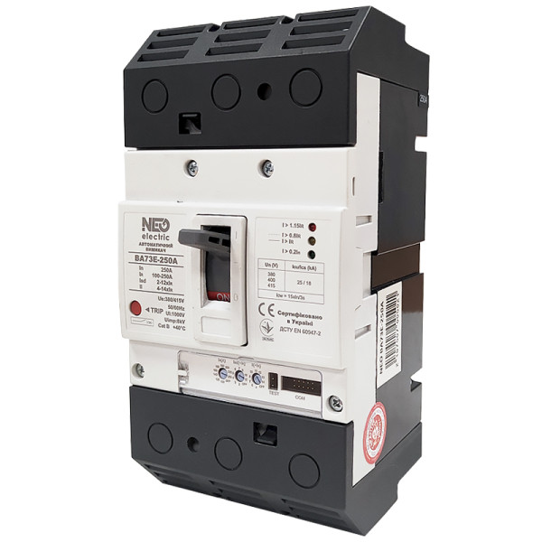 Автоматический выключатель в литом корпусе NEO ВА73E-250А 3Р 25kA 415В тип 2 (Б00046375)