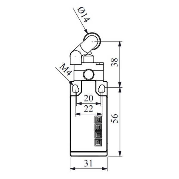Конечный выключатель угловой 1-направленный L5K13MIP311 - фото №7