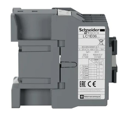 Контактор Schneider Electric LC1E0601F5 3Р Е 1NC 6А АС3 110В - фото №1