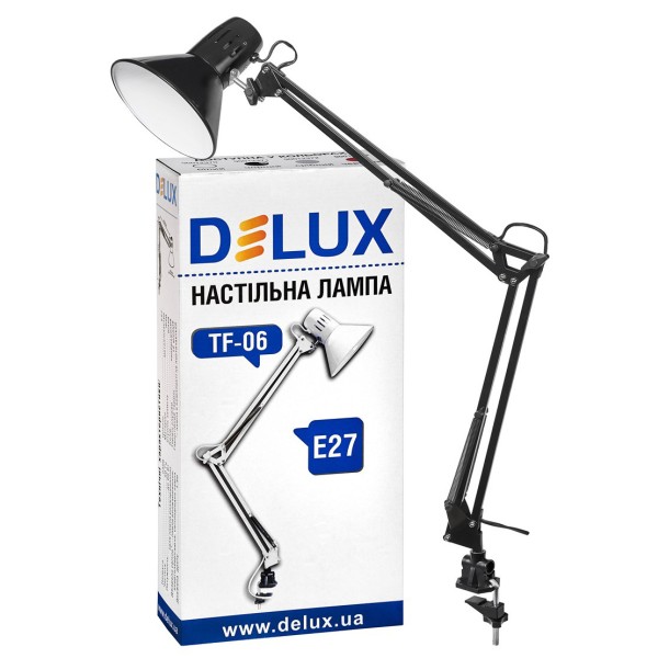 Світильник настільний Delux TF-06 E27 чорний - фото №1